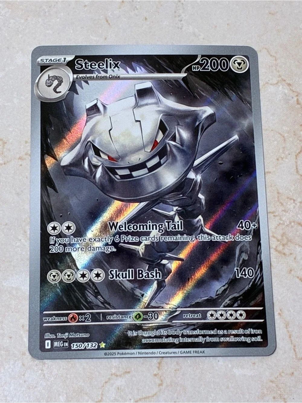 Steelix Pokémon TCG Holo Card - 150/132
